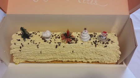 Bûche crème au beurre vanille